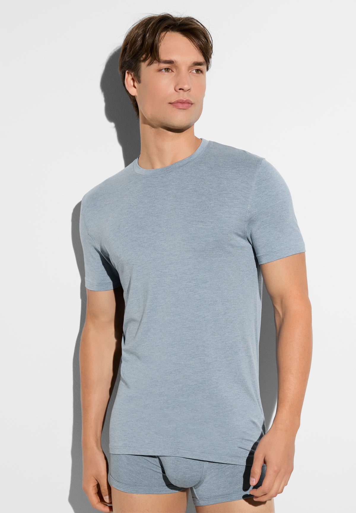 Cozy Comfort | T-shirt short sleeve - azure melange