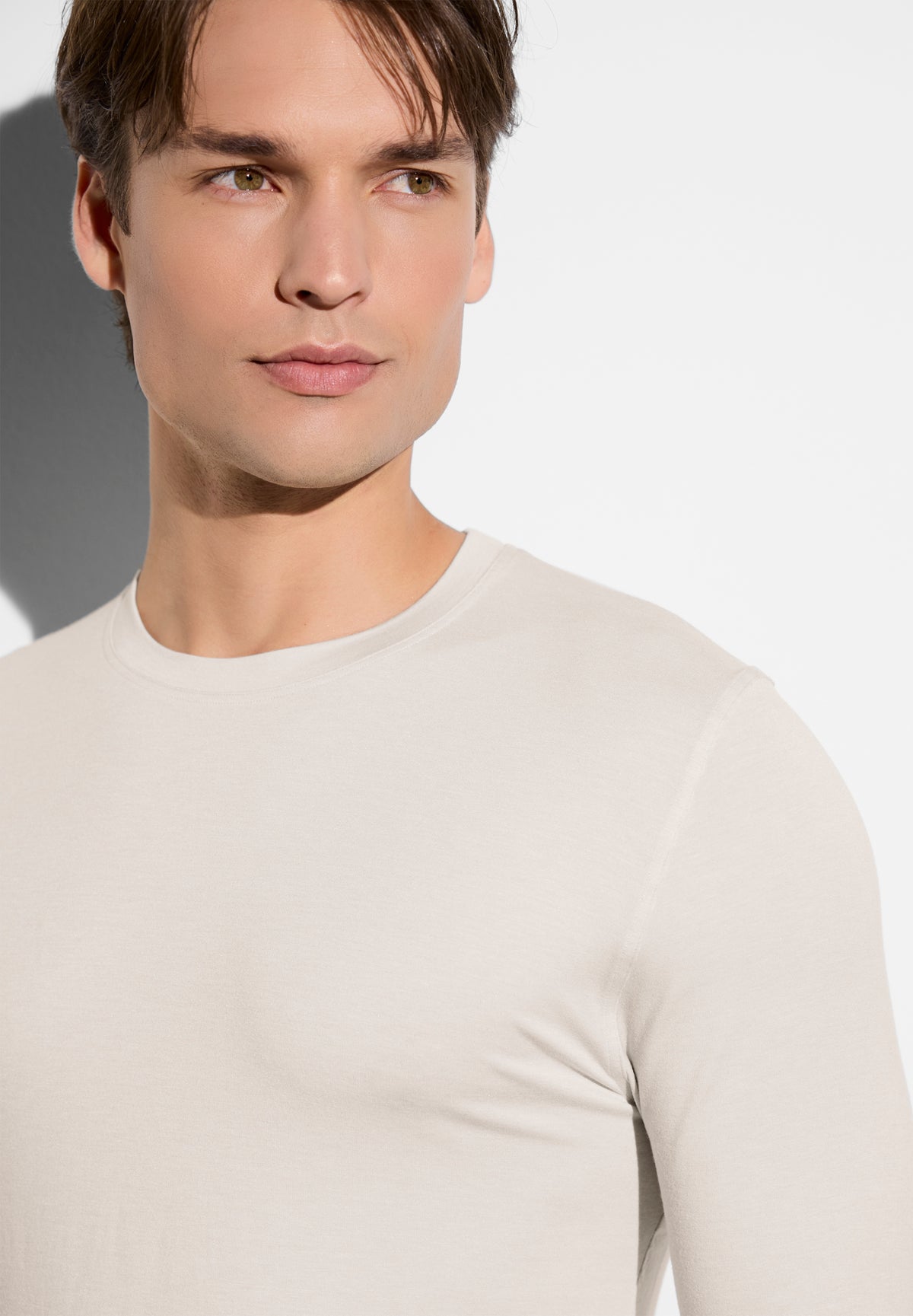 Cozy Comfort | T-shirt long sleeve - beige melange