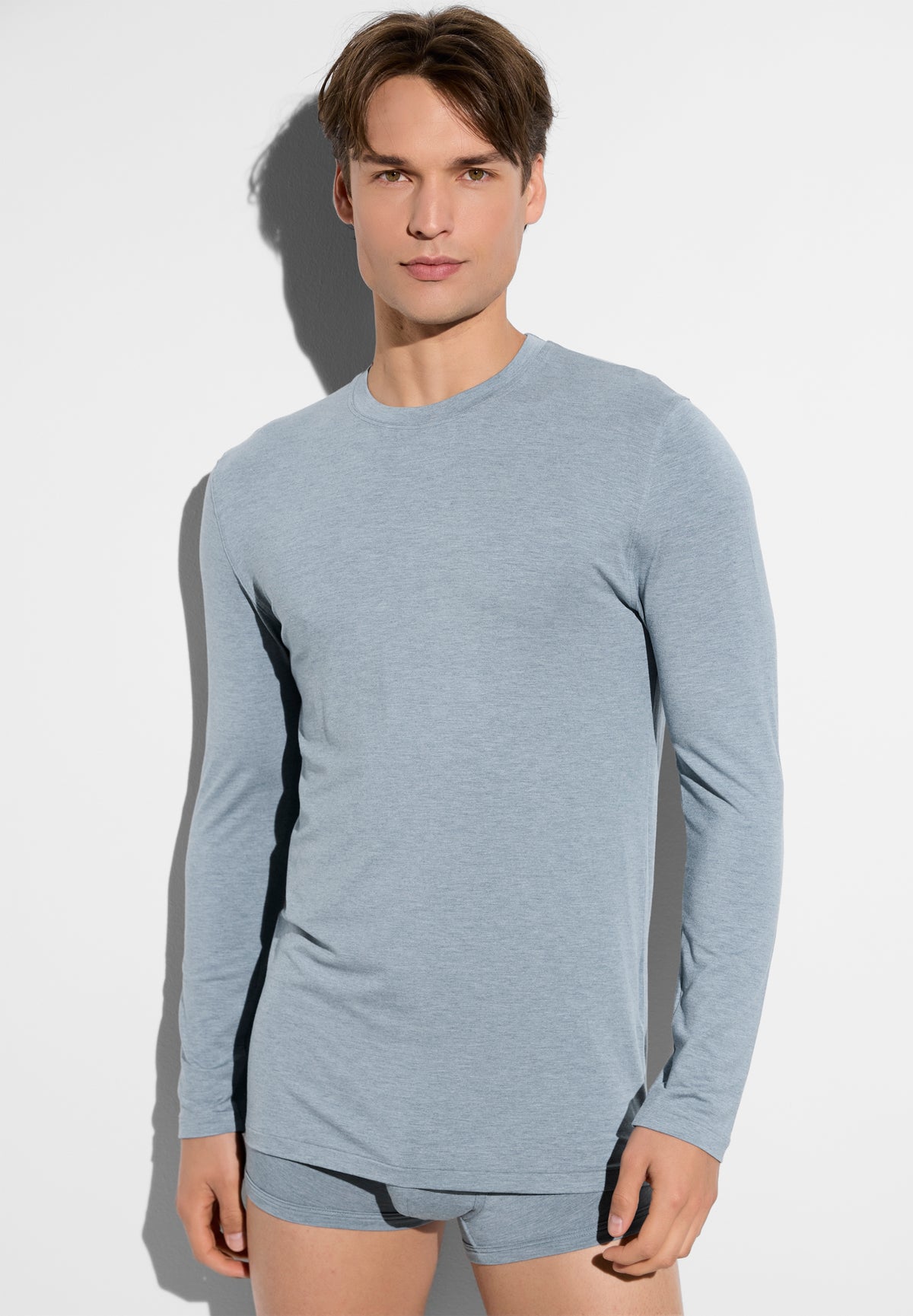 Cozy Comfort | T-shirt long sleeve - azure melange