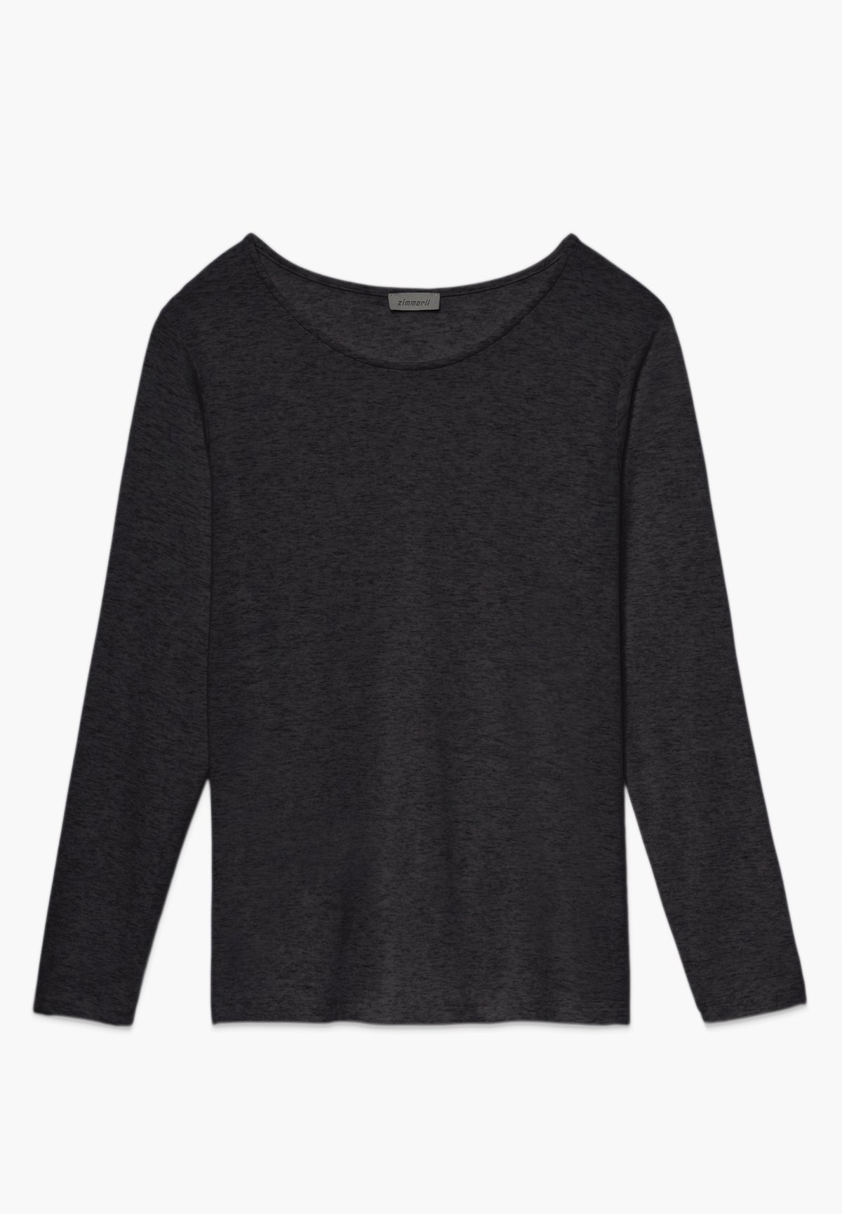 Soft Lounge | T-Shirt Long Sleeve - dark grey mélange