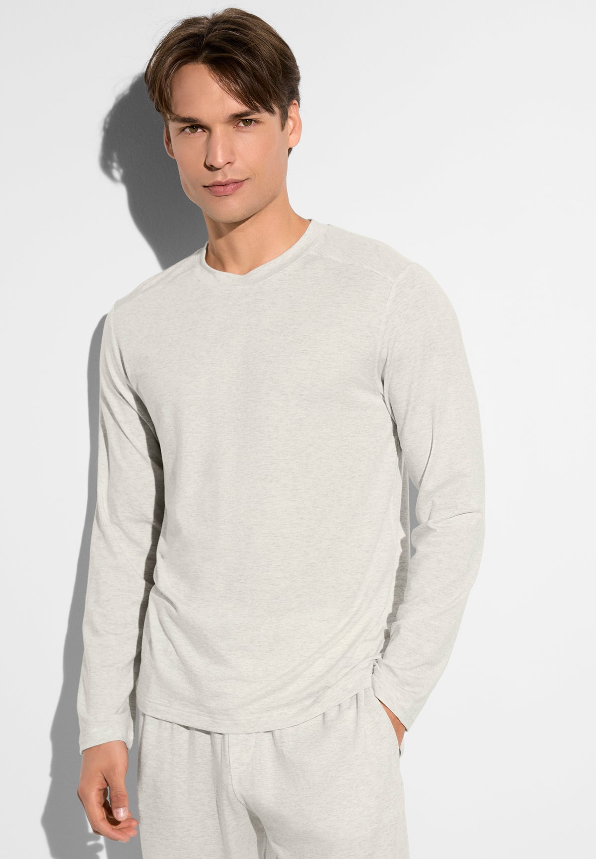 Soft Lounge | T-Shirt langarm - cloud