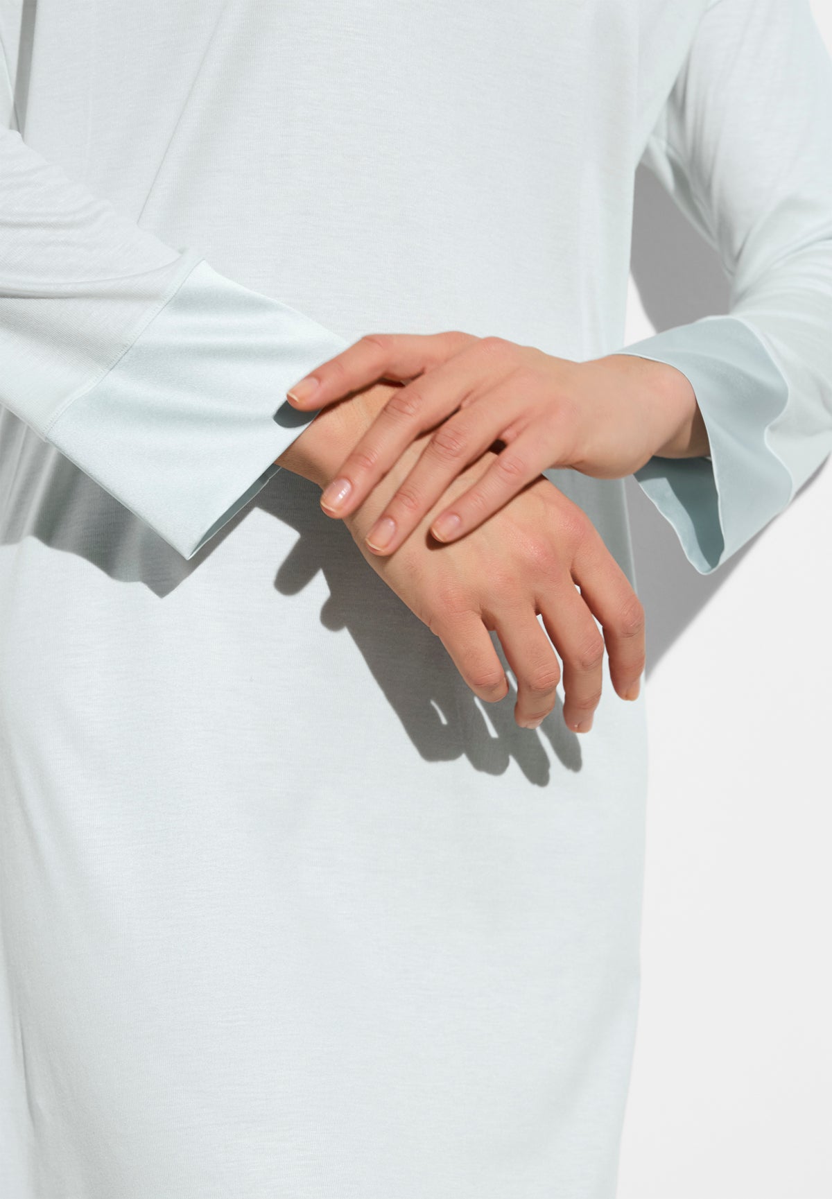 Silk Dreams | Sleepshirt langarm - light blue