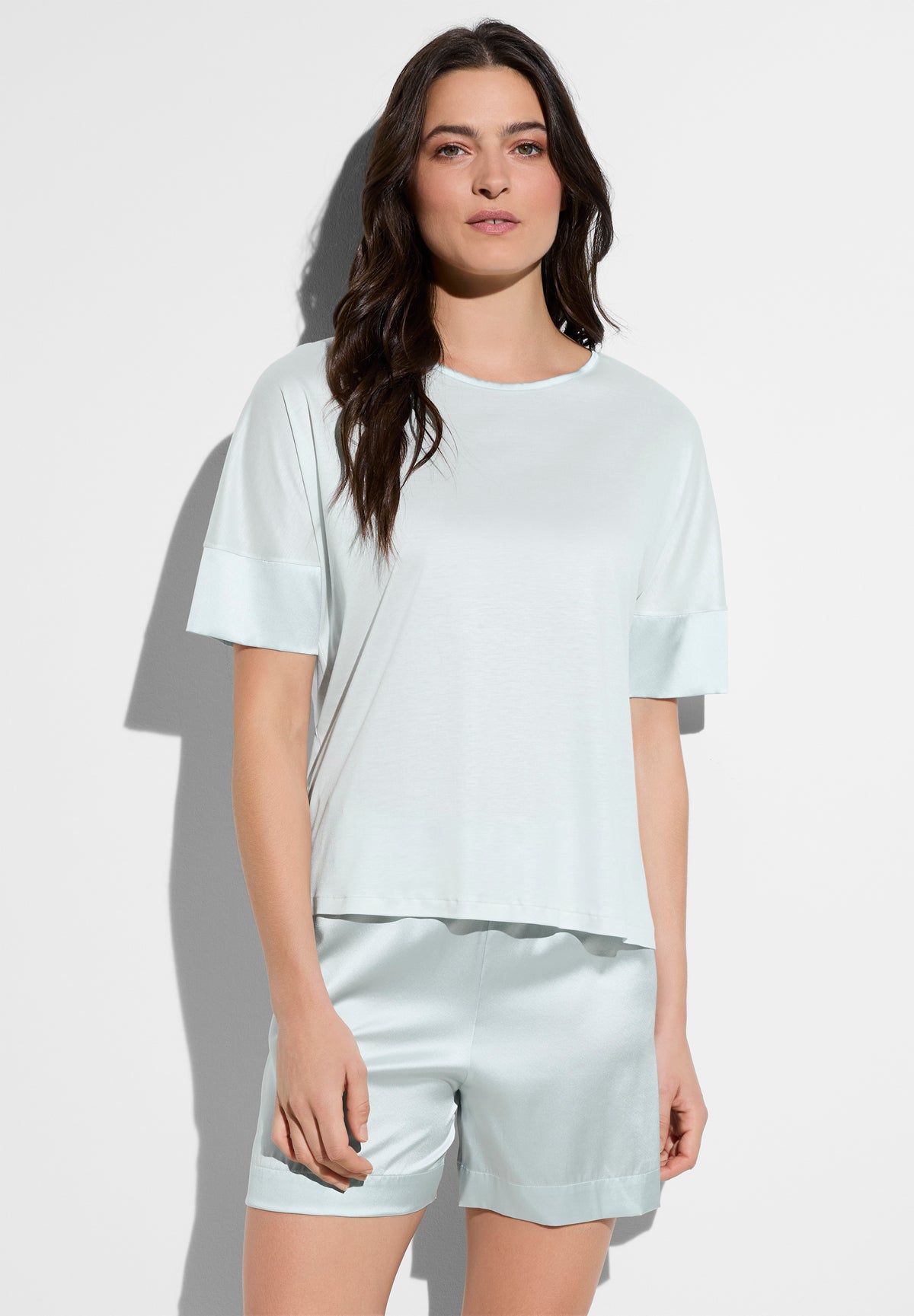 Silk Dreams | Short pyjamas - light blue