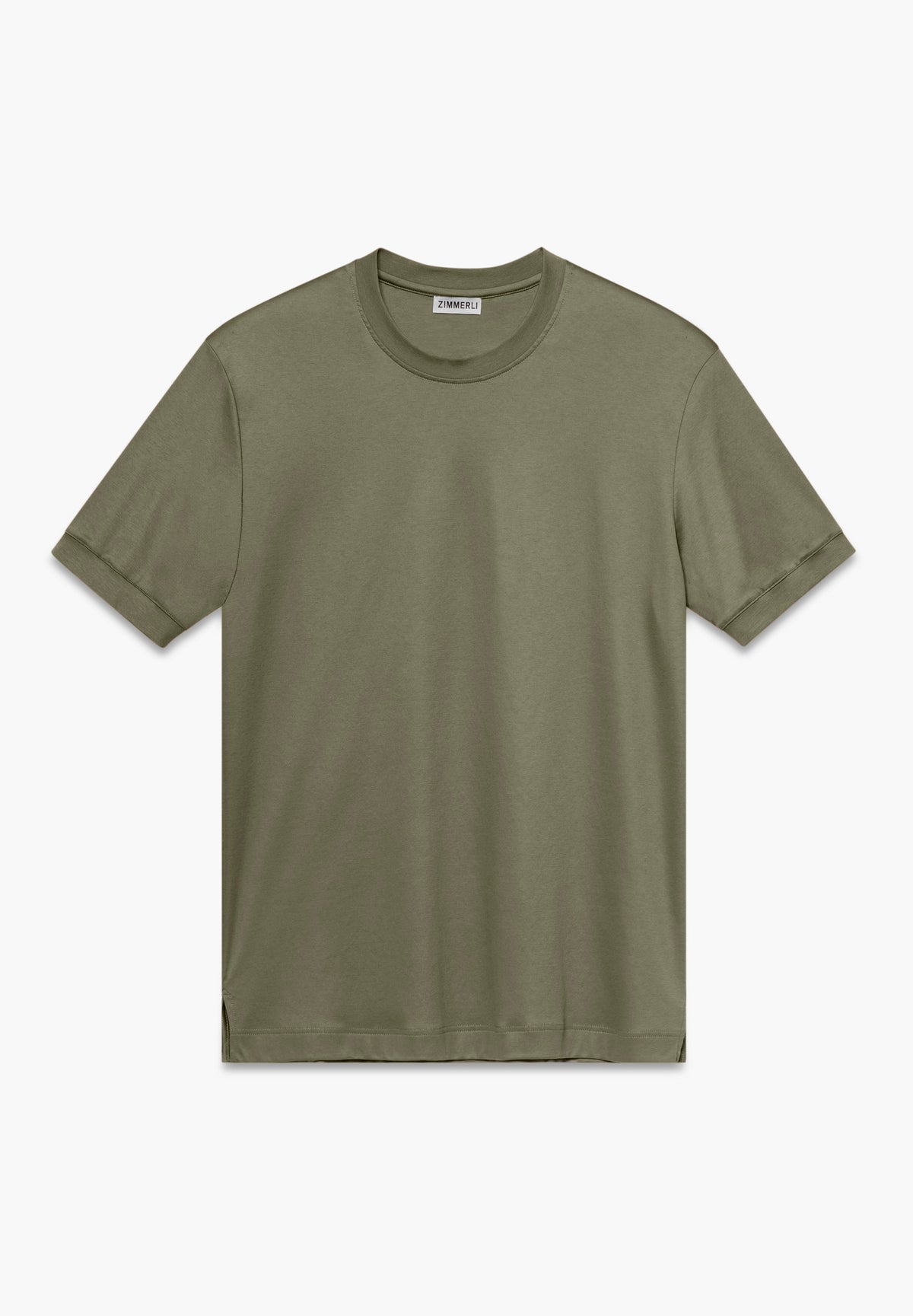 Sea Island | T-Shirt kurzarm, Swissmade Ready-to-Wear für Herren - moos