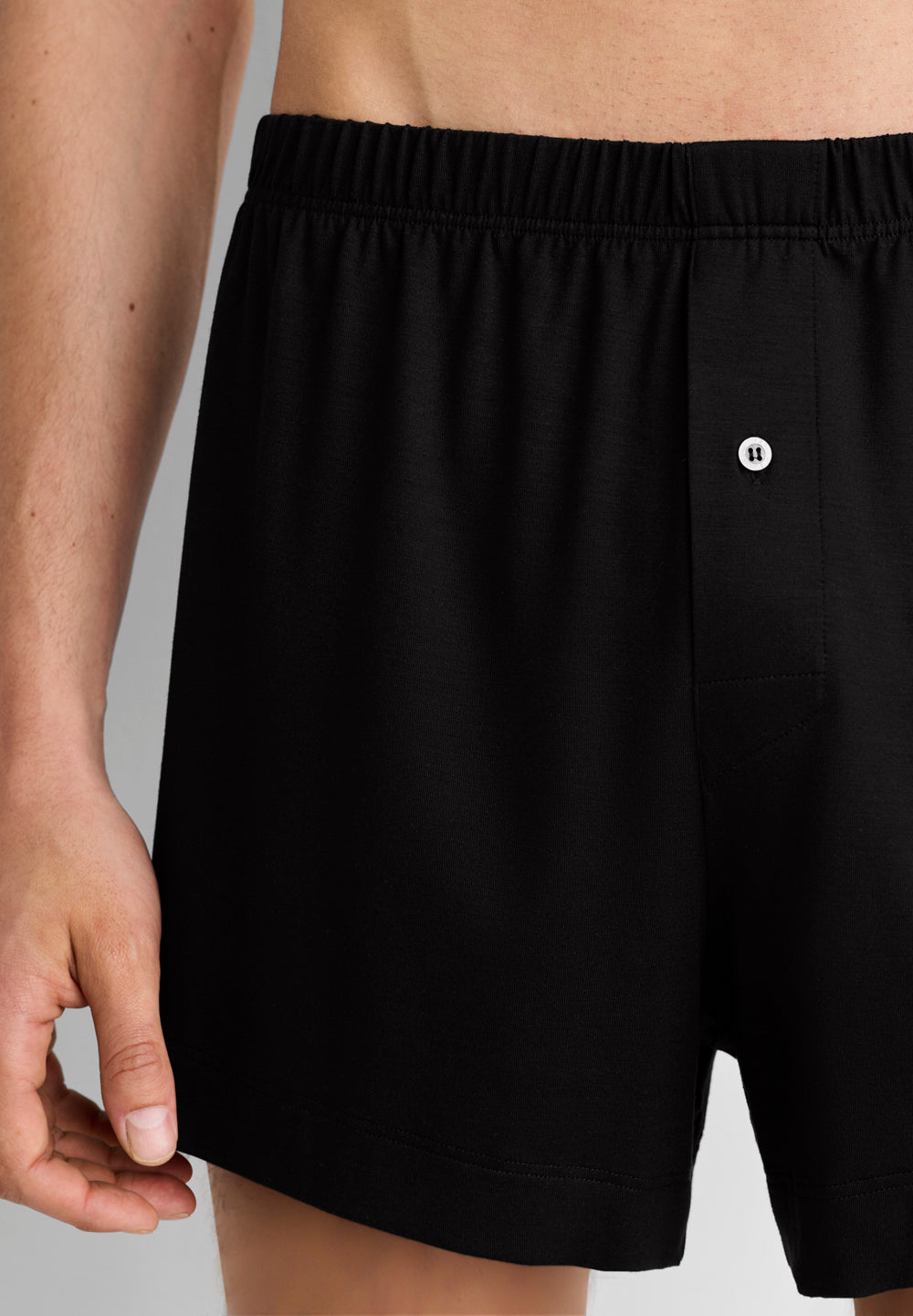Pureness | Boxer Shorts aus Modal, mit Eingriff - schwarz