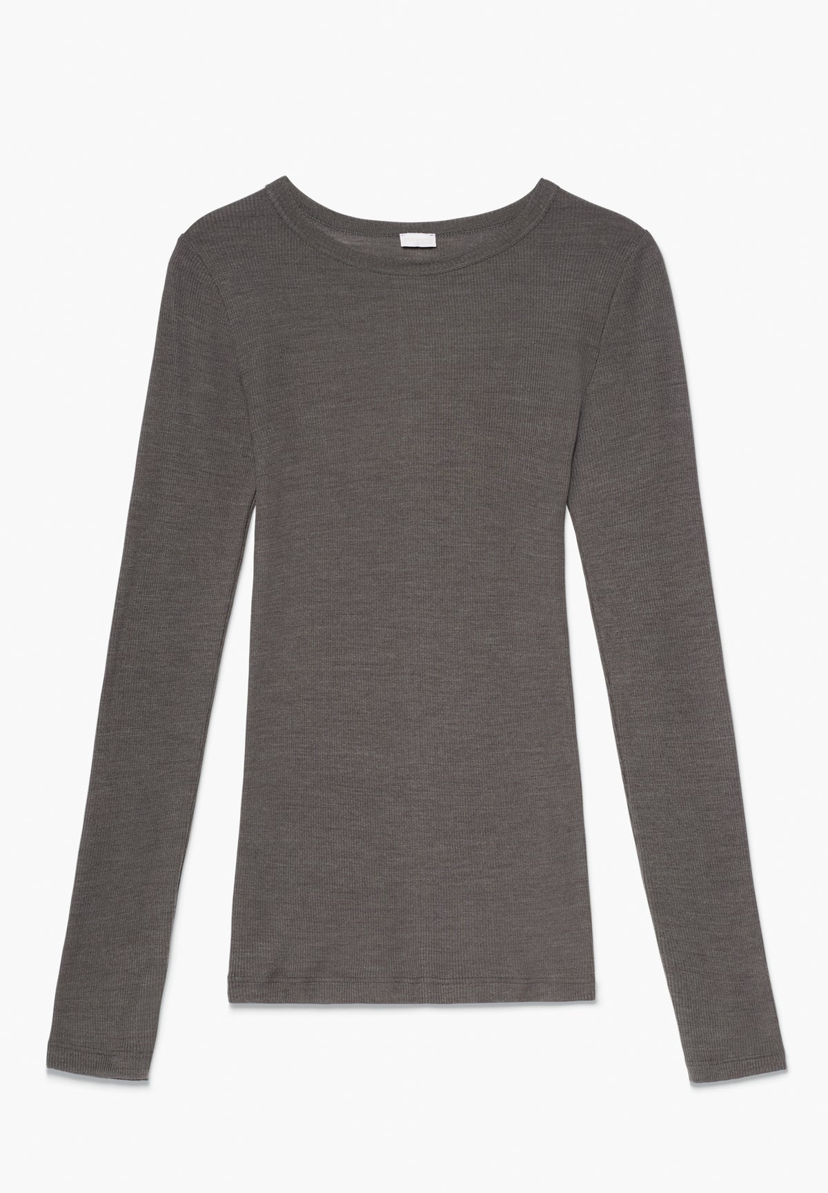 Wool & Silk | T-shirt long sleeve - mink