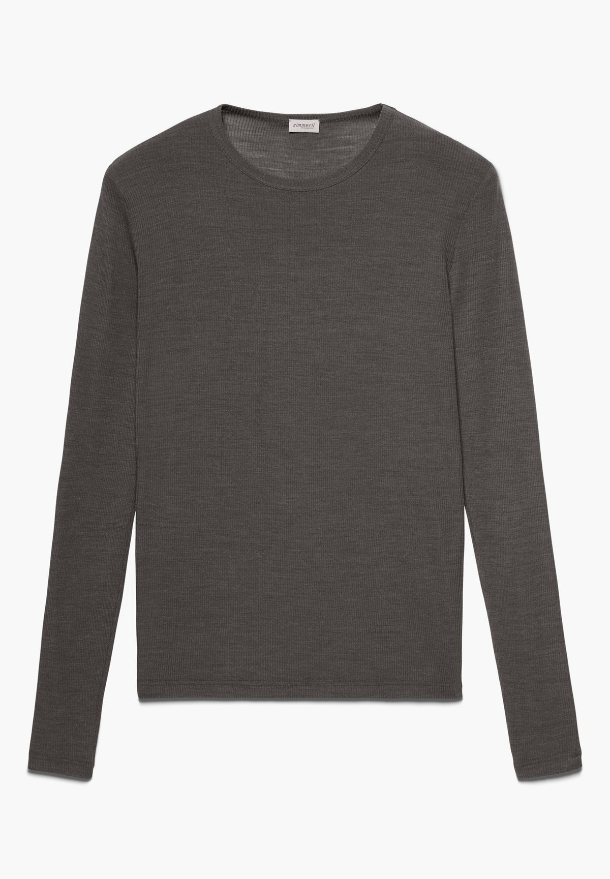 Wool & Silk | T-shirt long sleeve - mink