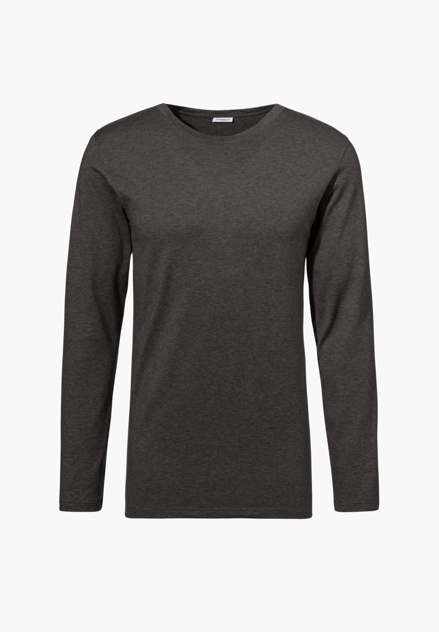 Long-sleeved T-shirt in cashmere and cotton - espresso