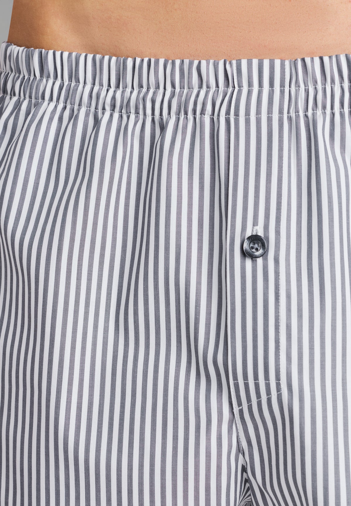 Cotton Stripes | Boxershorts aus 100% gewobener Baumwolle, Relaxed Fit - grey even stripes