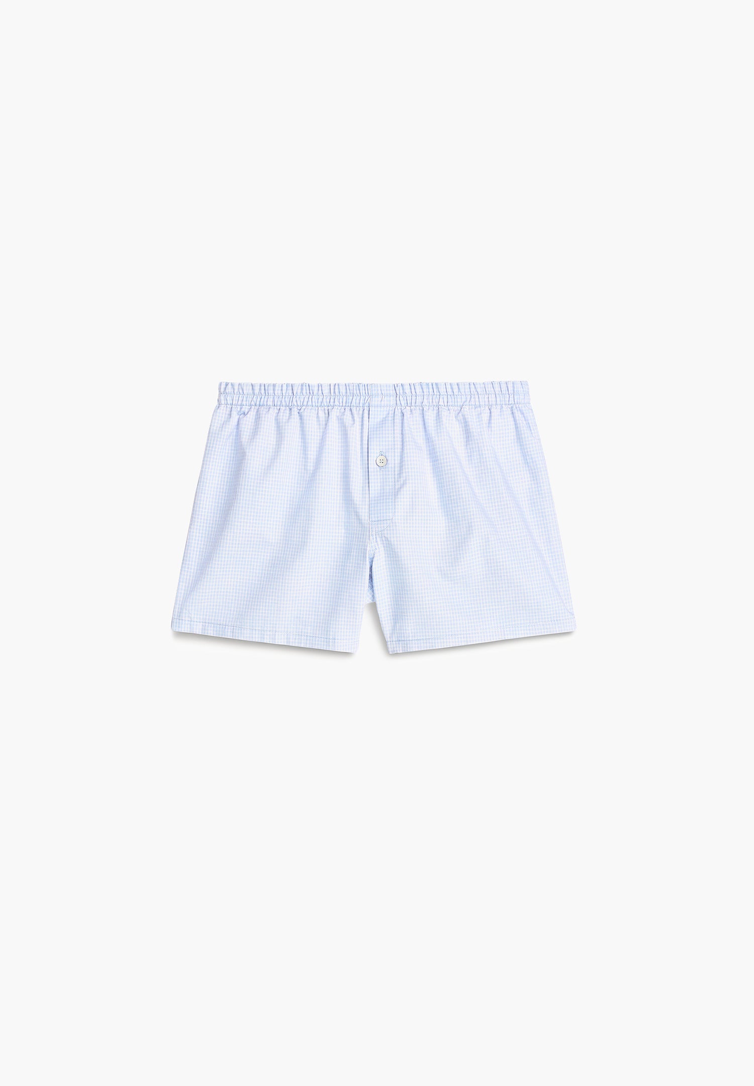 Cotton Check | Boxershorts aus 100% gewobener Baumwolle, Relaxed Fit - light blue mini check